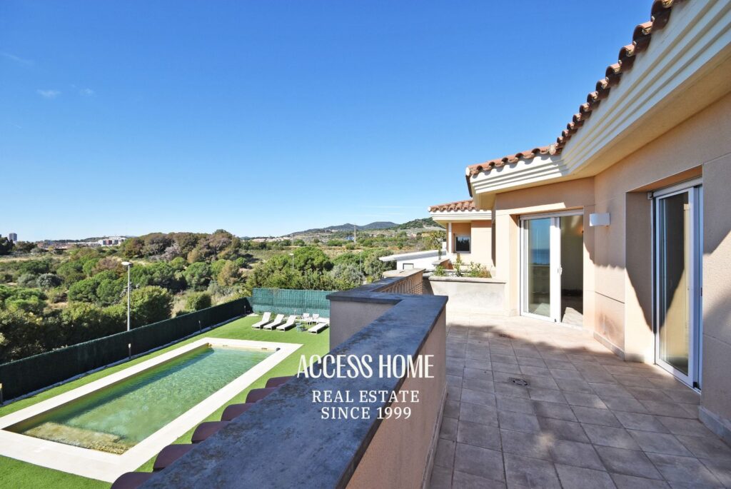 Villa en Alella, Can Teixidó, con piscina interior y exterior y vistas al mar