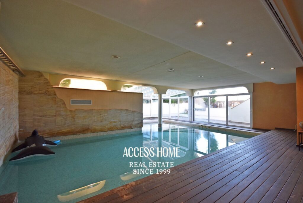 Villa en Alella, Can Teixidó, con piscina interior y exterior y vistas al mar