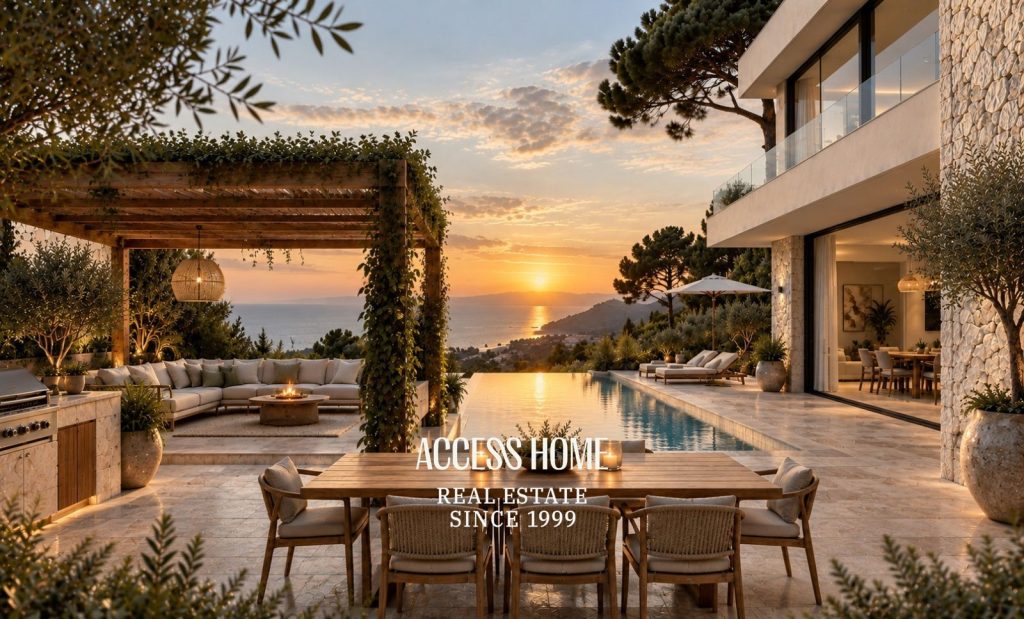 Exclusiva villa de obra nueva en Cabrils con impresionantes vistas panorámicas al Mediterráneo