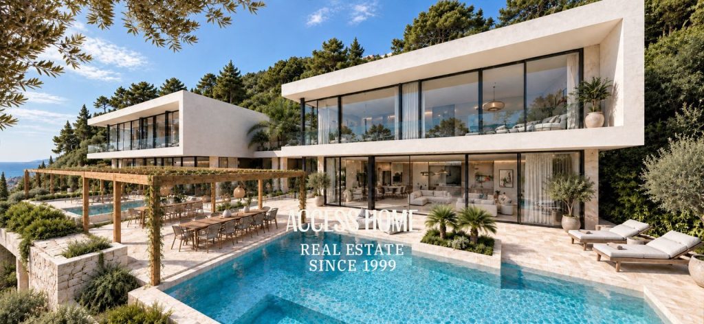 Exclusiva villa de obra nueva en Cabrils con impresionantes vistas panorámicas al Mediterráneo
