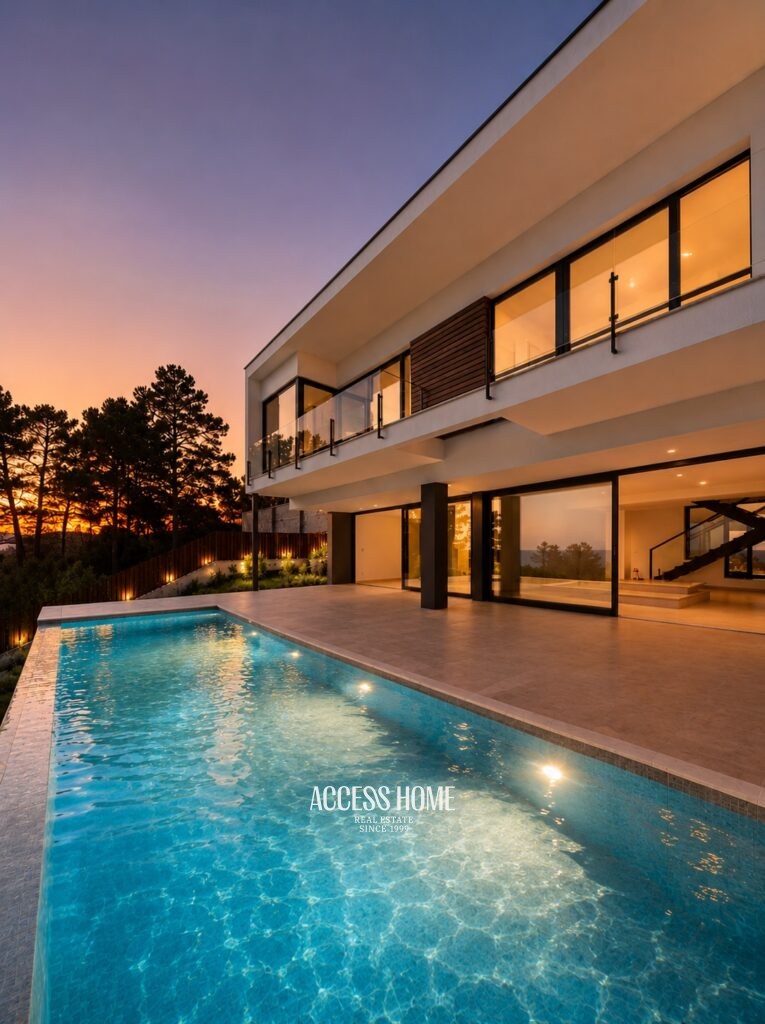 Exclusiva villa de obra nueva en La Cisa, Premià de Dalt, con vistas al mar y arquitectura contemporánea
